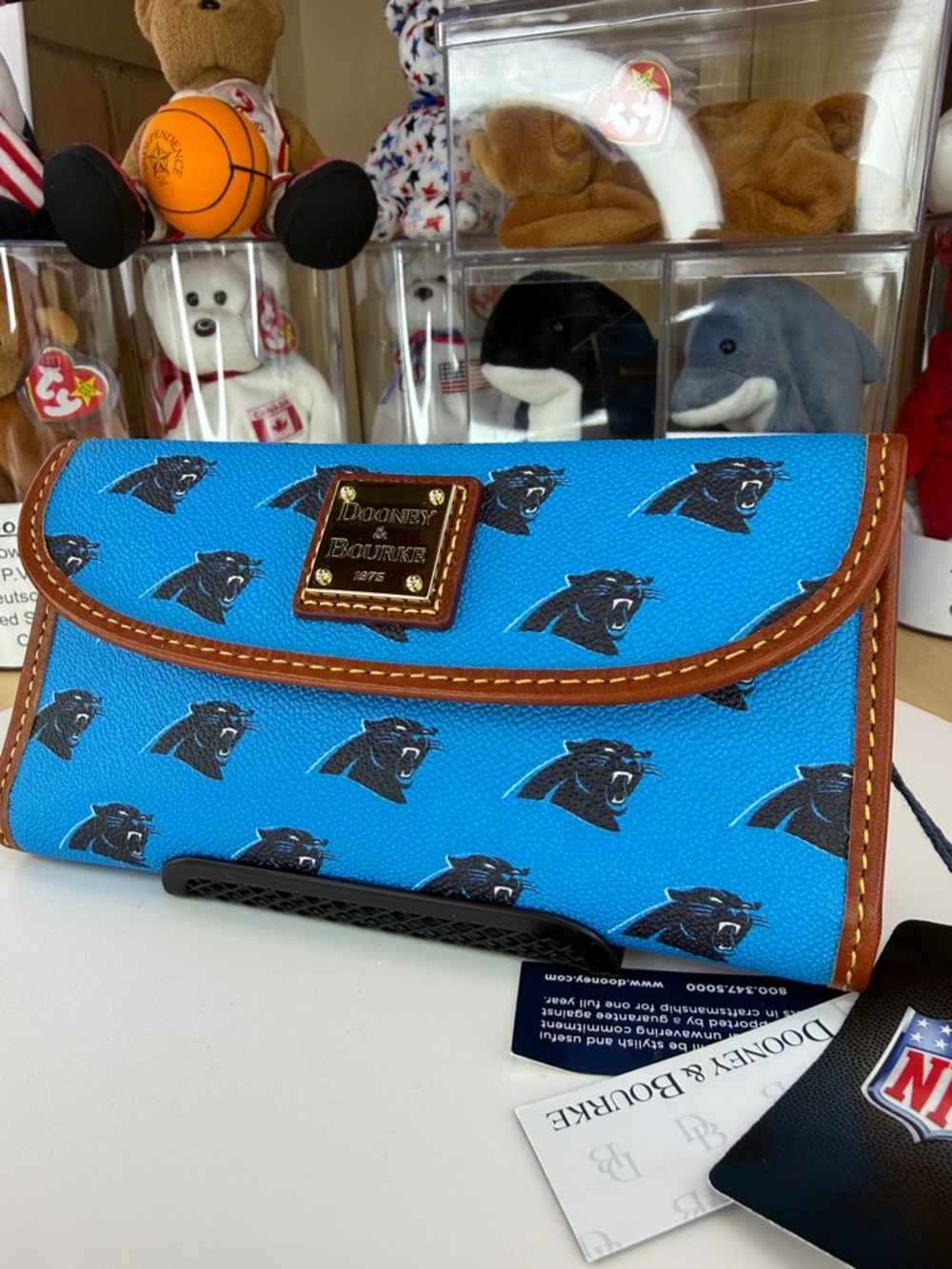 💥NWT DOONEY & BOURKE -  NFL Carolina Panthers Continental Clutch Wallet - S0809